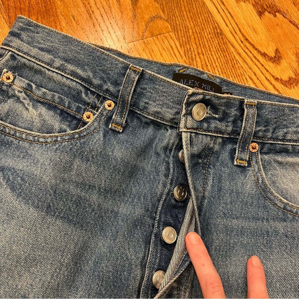NEW Alex Mill AM Original 5 Pocket Mid Rise Straight Vintage Medium Indigo 30 - Picture 6 of 9